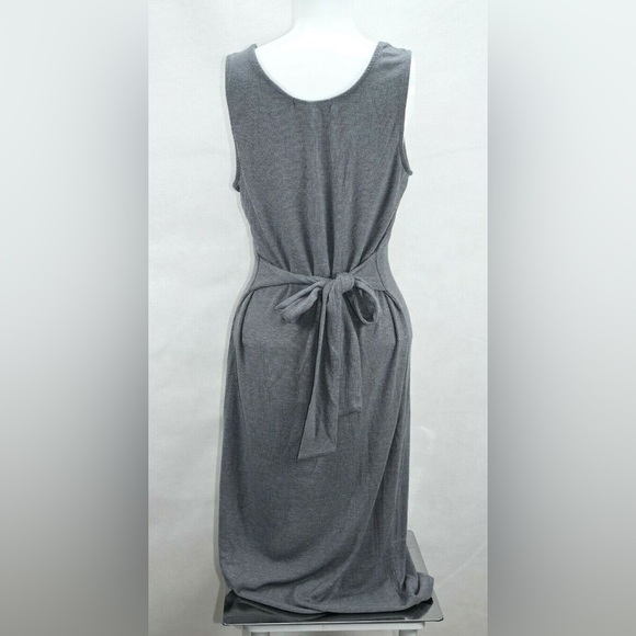 (Must bundle!) Derek Heart Gray Tie Front Pencil Dress (front slit) Medium - Picture 4 of 6